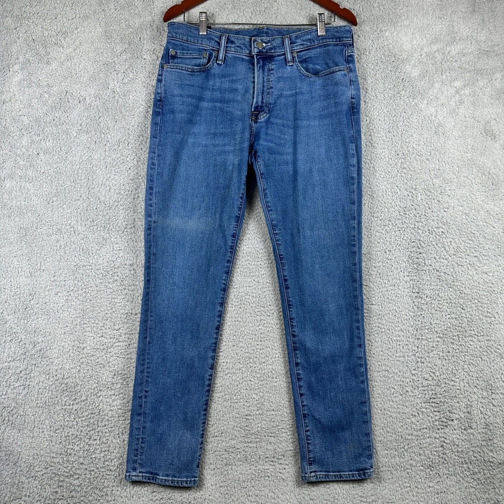 Abercrombie & Fitch Rustin Athletic Slim Mens Jeans 32x30 Blue Stretch Preppy - Picture 1 of 13